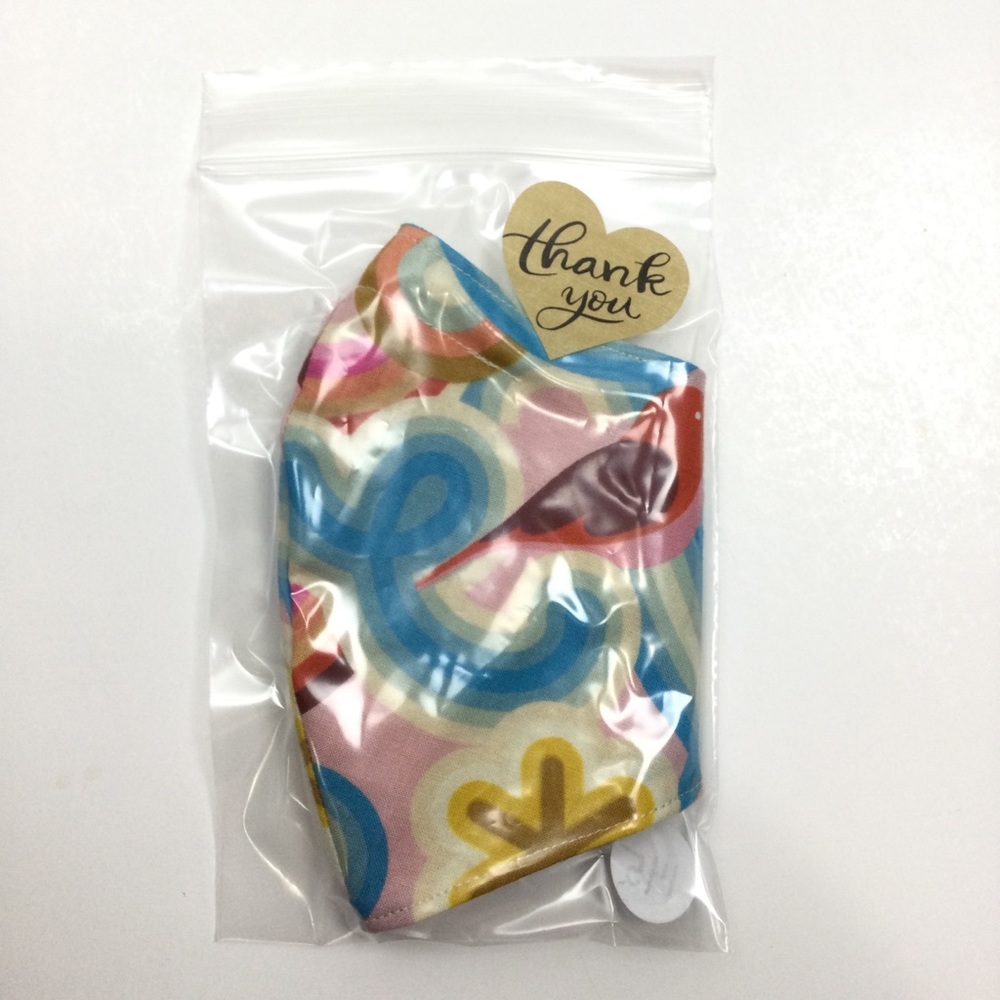 Pink Rainbow Swirl Bird Face Mask, Filti Filter - Picture 8 of 16